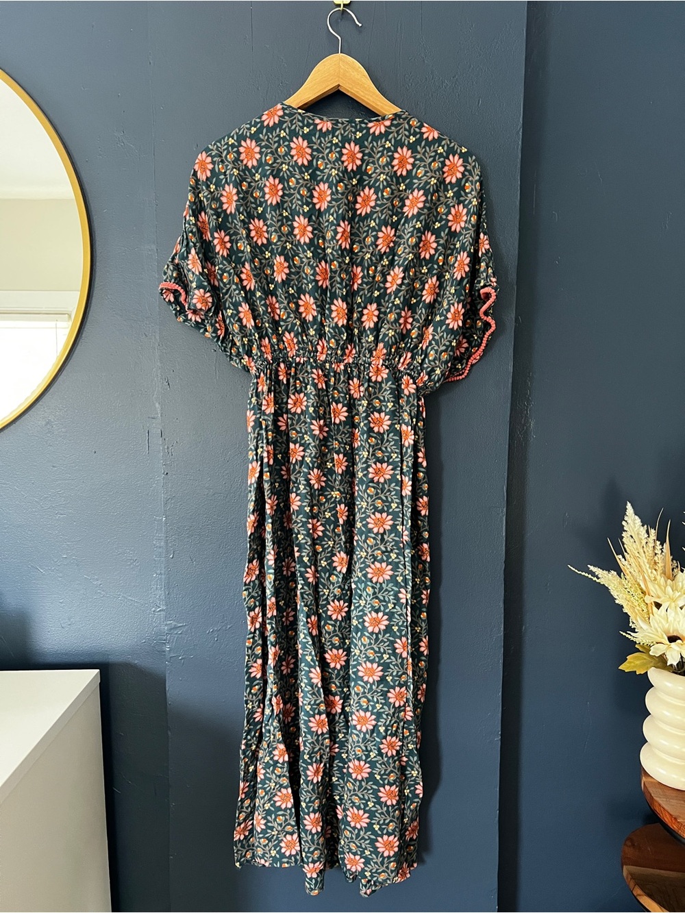 World Market Patterned Maxi Kaftan Dress Floral - Picture 7 of 9